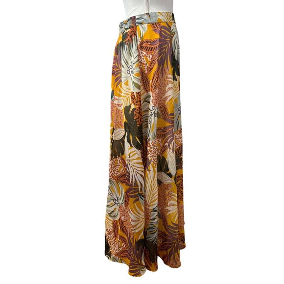 Mix Nouveau Womens Bohemian Tropical Maxi Skirt Elastic Waist Lightweight Size M - Picture 4 of 8